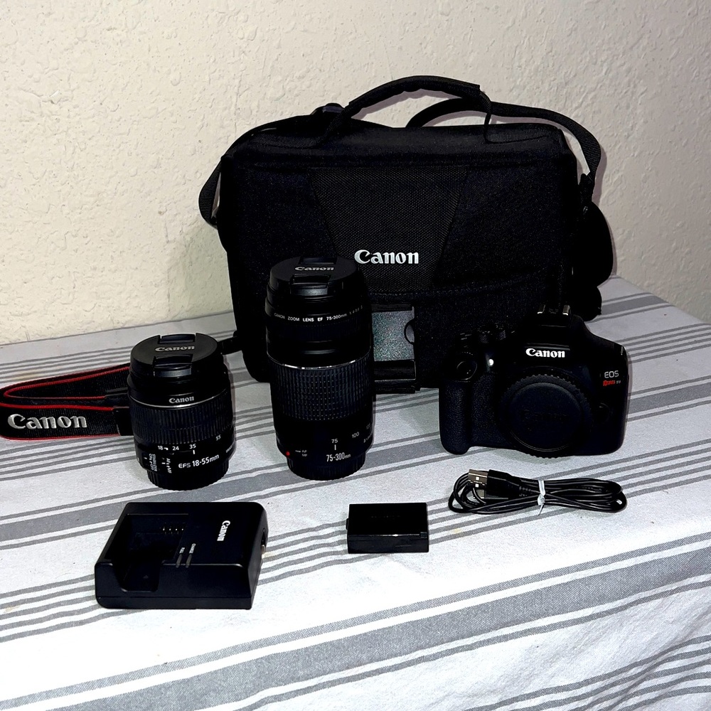 Canon EOS Rebel T6 cámara SLR digital con lente EF-S de 18-55mm f/3.5-5.6 IS II